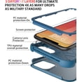 thumbnail image 6 of Diverbox for iPhone 11 Case [Shockproof] [Dropproof] [Tempered Glass Screen Protector + Camera Lens Protector],Heavy Duty Protection Phone Case Cover for Apple iPhone 11 (Blue), 6 of 8