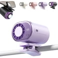 thumbnail image 1 of 2026 Car Clip on Air Conditioner Fan with LED Display - 360° Rotation, 199 Speeds Adjustable, 16℃ Semi-Cooling Wide Clamp Detachable, USB Rechargeable (Purple), 1 of 9