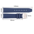 thumbnail image 4 of 20mm Curved End Watchband Sport Waterproof Soft Rubber Watch Strap Black Blue Green Men Women Diving Wrist Band, 4 of 6