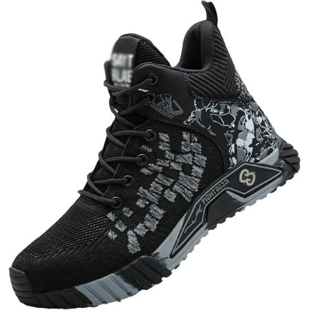 Steel Toe Shoes for Men Lightweight Indestructible Safety Protective Shoes Comfortable Breathable Work Sneakers