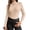 Beige, variant on Women's Mock Turtleneck Long Sleeve Shirts Fall Ribbed Tops Fleece Basic Layering Soft Thermal Undershirts Tee
