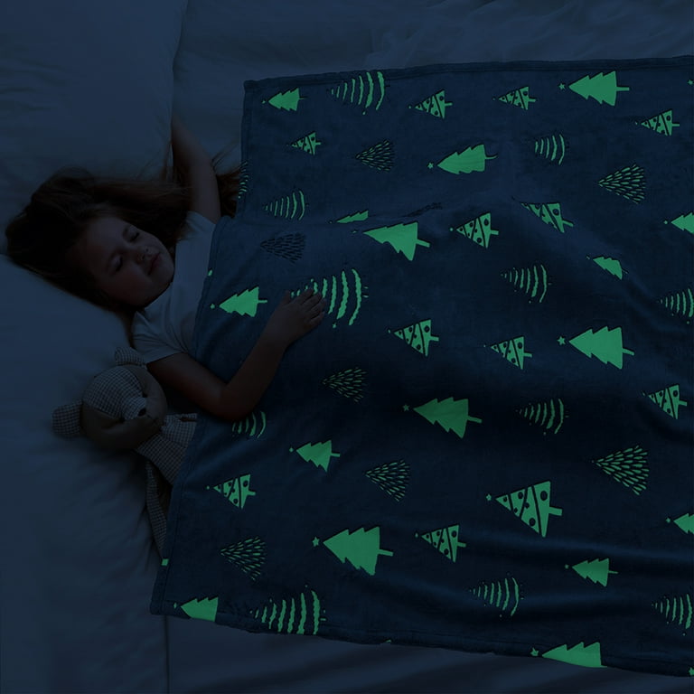 PAVILIA Glow in the Dark Blanket Christmas Tree Gift for Girls