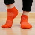 thumbnail image 3 of Women's Extra Large Rayon from Bamboo Fiber Colored Sports Superior Wicking Athletic Ankle Socks - Orange - 4prs, Size 10-13, 3 of 3