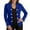 Blue, variant on Women's Cardigan, Solid Color Fashion Cuffs Button Double Button Cardigan Top Winter Coat for Women