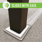 Super Sliders Self-Stick 2-1/2 Inch Square Furniture Sliders, Beige, 4 Pack