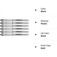 thumbnail image 4 of uniball Vision Elite Stick Bold Point Roller Ball, 6 Black Ink Pens (61231), 4 of 4