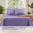 thumbnail image 3 of SONORO KATE 6 Pieces Bed Sheet Set, 1800 Series Soft Microfiber California King Sheets with 16" Deep Pocket, Lavender, 3 of 7