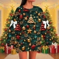 thumbnail image 2 of Christmas Sweaters for Women Winter Pullover Long Sleeve Crewneck Santa Snowman Knit Jumper, 2 of 5