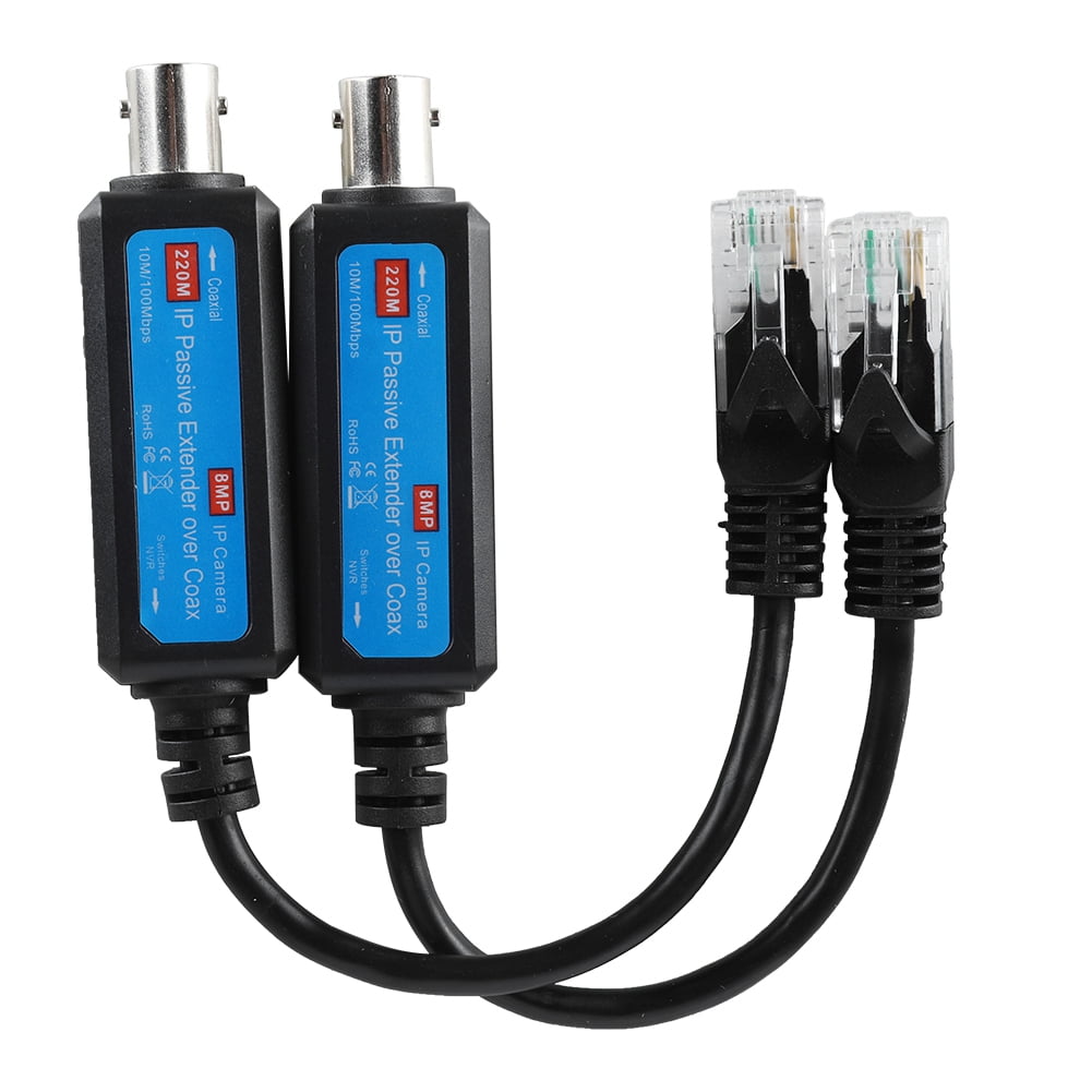 LYUMO 1Pair 10/100Mbps 1CH Passive IP Network Coaxial Transmitter