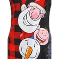 thumbnail image 3 of Más el tamaño de copo de nieve de Navidad con capucha de Santa Claus tela escocesa Rosegal  Mangas largas de talla grande, 3 of 5