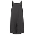 thumbnail image 3 of KEINXS Women Baggy Tulip Hem Loose Jumpsuits Overalls Square Neck Sleeveless Bib Pants with Pockets Plus Size, 3 of 6