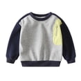 thumbnail image 1 of COM1950s Chandail en Molleton à Manches Longues pour Enfants, Col Rond Épais et Chaud, Vêtements de Sport Décontractés, 1 of 8
