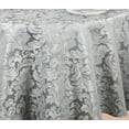 thumbnail image 6 of Tektrum Heavy Duty 90 inch Round Damask Jacquard Tablecloth Table Cover - Waterproof/Spill Proof/Stain Resistant/Wrinkle Free - Great for Banquet, Parties, Dinner, Restaurant, Wedding (Silver Gray), 6 of 7