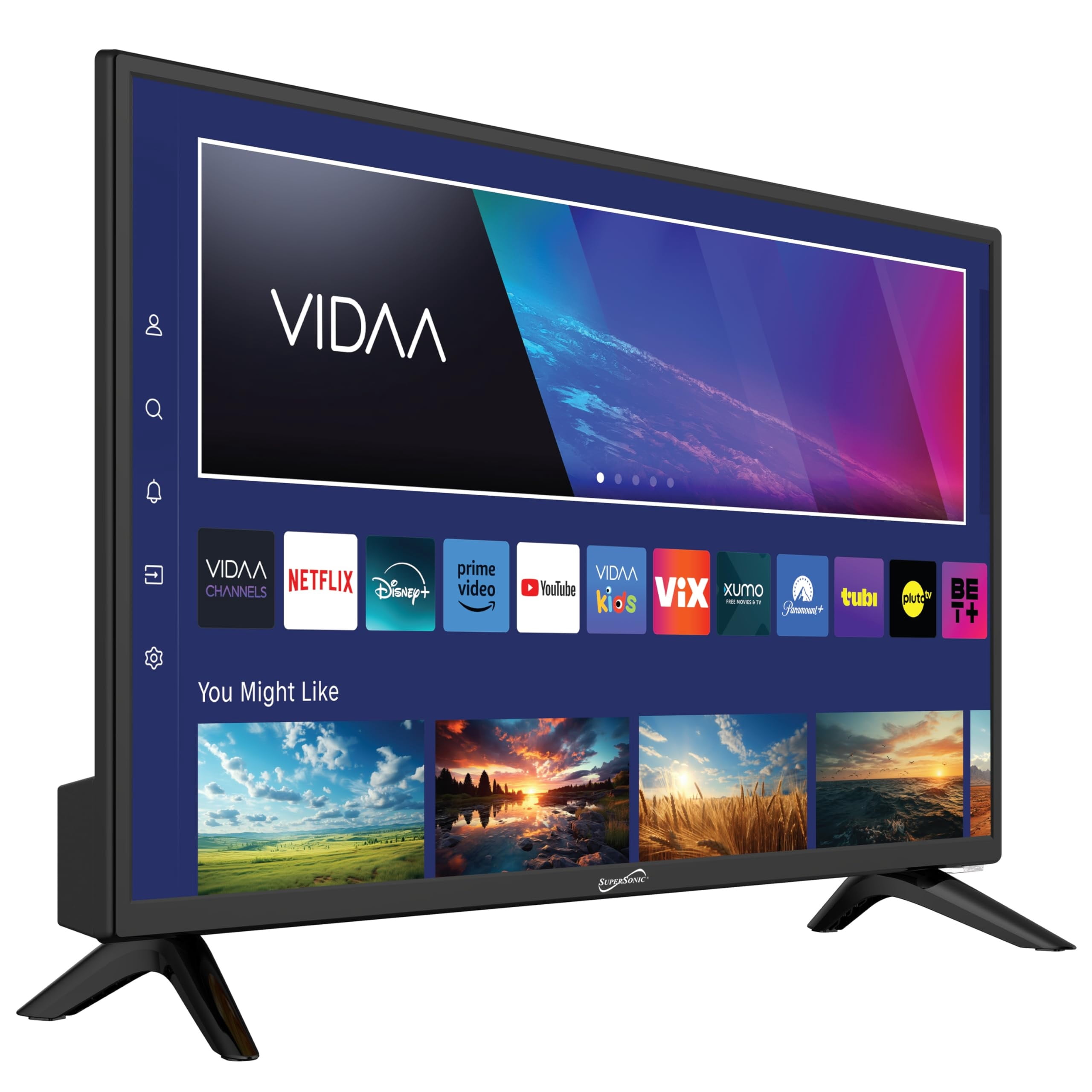 Supersonic Sc-2420vtv 24-in.-class 1080p Portable Led Smart Hdtv, Ac/dc Compatible, Sc-2420vtv