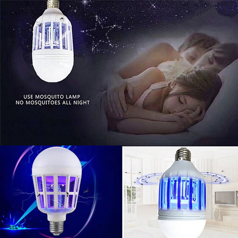 E27 15W 220V LED Zapper Bulb Mosquito Insects Killer Lamp Pest Bug Light  WRAB 