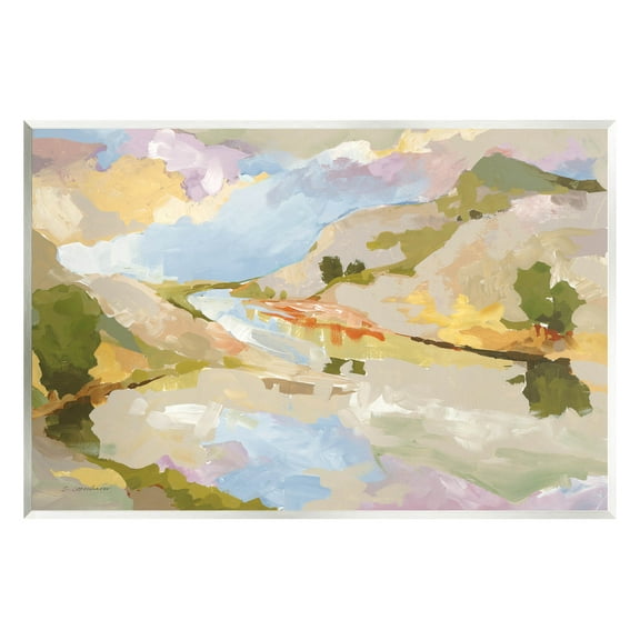 Stupell Industries Abstract Mountain Reflection Painting Painting Unframed Art Print Wall Art, Design by Trevor Copenhaver