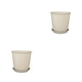 thumbnail image 2 of Cateissary Maceta para jardín Maceta para hierbas Maceta Suculenta Contenedor con bandeja Accesorio de jardinería Beige / Bandeja 18cm13cm10cm Beige/Bandeja 18 cm * 13 cm * 10 cm 2Conjunto, 2 of 6