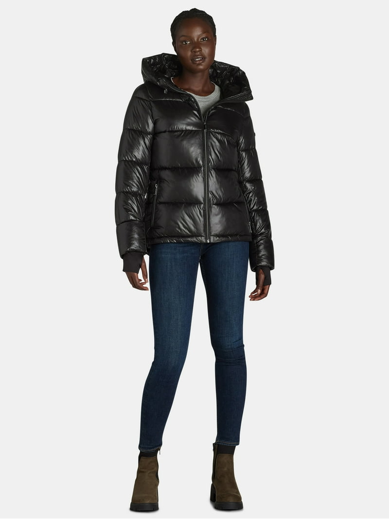 BCBG Paris Women's and Women's Plus Hooded Puffer Jacket