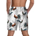 thumbnail image 2 of Lsque Mens Swim Trunks Cool Chicken Pattern - Bathing Suit Compression Liner - Beach Swim Shorts Swimwear - (S-3XL) - Stretch Quick Dry -Large, 2 of 8