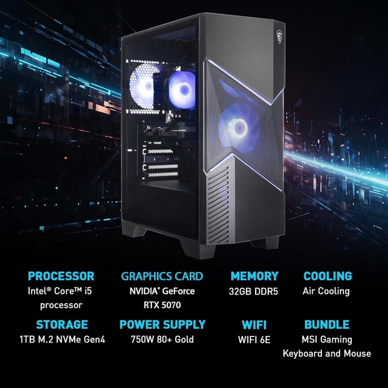 msi Codex R2 Gaming Desktop: Intel Core i5-14400F, Geforce RTX msi Codex R2 Gaming Desktop: Intel Core i5-14400F, Geforce RTX