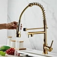 thumbnail image 4 of Dual Jet, 360° Rotating Tap, 2 Spray Modes, Hot & Cold Water, Space-Saving Pull-Out Design Golden Kitchen Faucet, 4 of 5