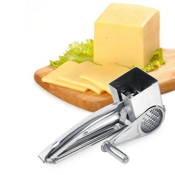 Cheese Grater,Multifunctional Kitchen Craft Rotary Stainless Steel Cheese Grater 1 Drums Shred Tool Grater