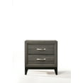 thumbnail image 3 of Xukmct Wood Nightstand with Metal Handle, 2 Drawers Beside Table for Living Room, Bedroom, Gray, 3 of 6