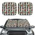 thumbnail image 2 of Naloa Rose Flowers Print 2-Piece Windshield Sunshade,Foldable Car Front Window Sun Shades,for Most Sedans SUV Truck-Medium, 2 of 6