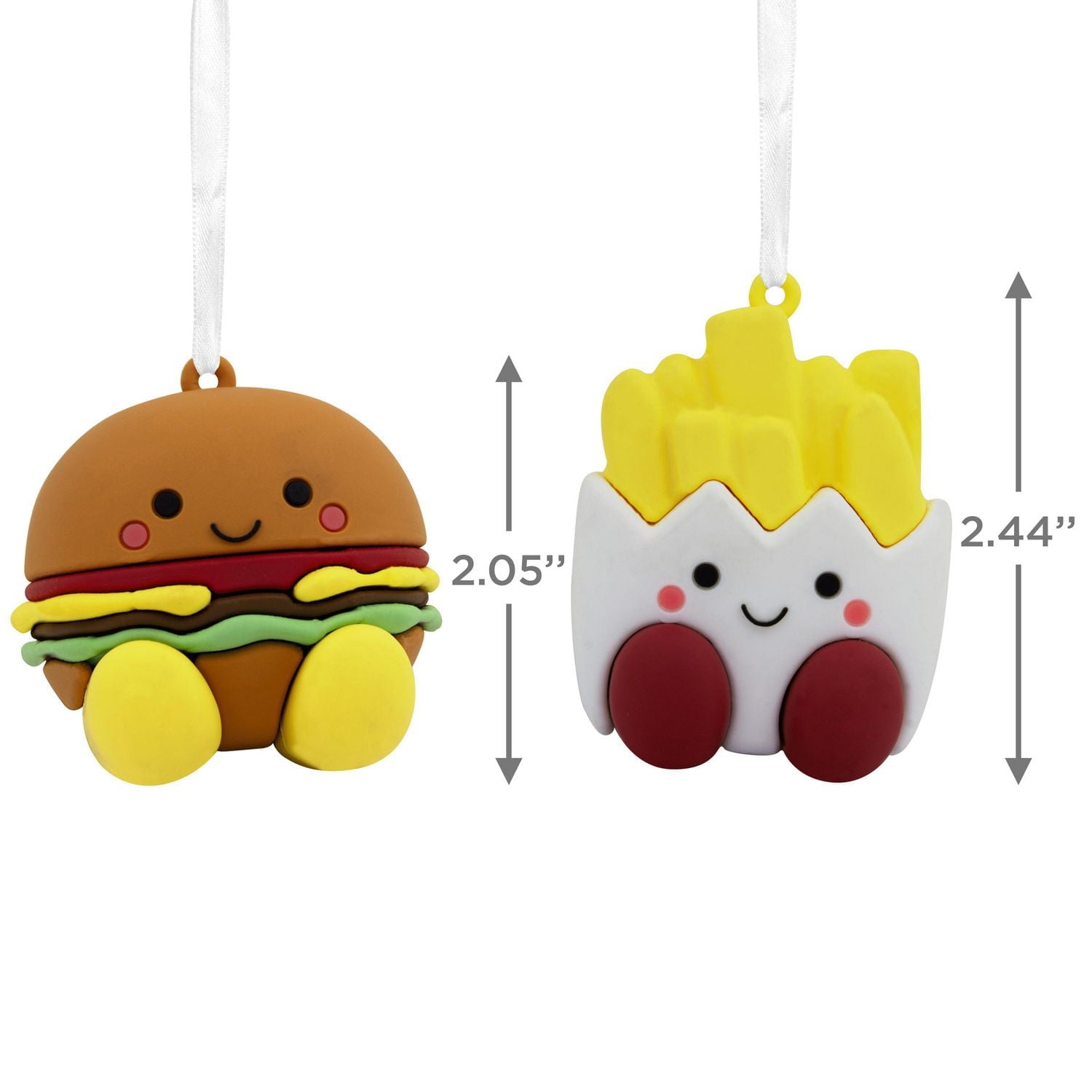 Hallmark Christmas Ornaments (Better Together Burger and Fries Magnetic), Set of 2