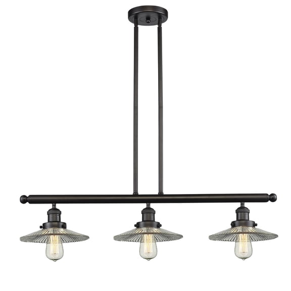 Innovations 3-LT LED Halophane 36" Island-LT LED - Oil Rubbed Bronze - 213-OB-G2-LED