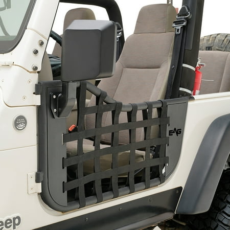 EAG Matrix Steel Tubular Door with Side View Mirror Fit for 97-06 Wrangler TJ