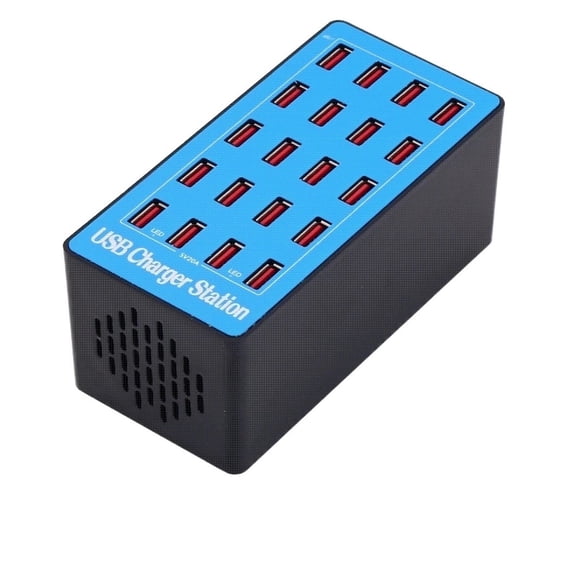 100W Multi 20 Ports USB Charger Fast Charger Phone Charge Multi USB HUB Charging Station Desktop Chargers ,Space-Saving