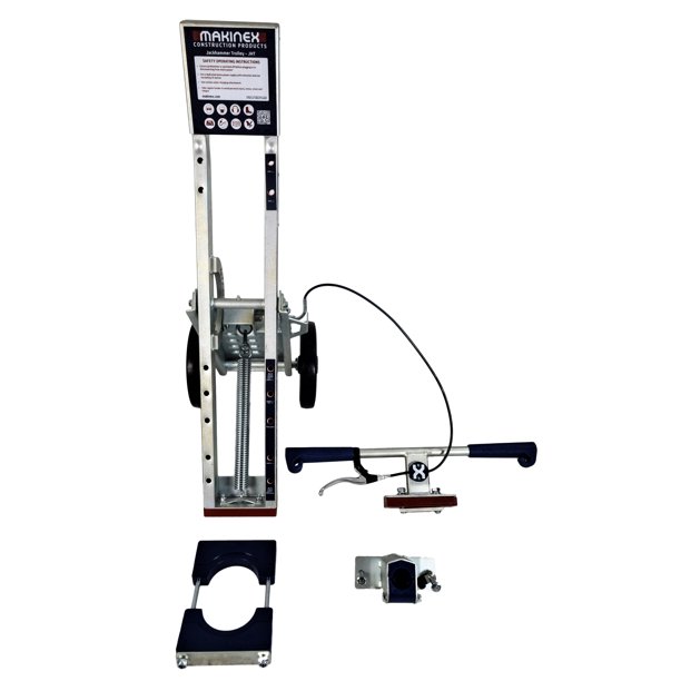 Makinex JHTH Jackhammer Trolley, ZincCoated AntiVibration Ergonomic