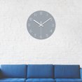 thumbnail image 3 of Hemoton 1PC Creative 3D Engraving Hanging Clock Simple Pure Color Ultra-thin Wall Clock Stylish Modern Number Clock Decor for Home Office Without Battery (Grey), 3 of 5