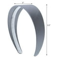 thumbnail image 3 of Motique Accessories Gray 2 inch Wide Satin Hard Headband with No Teeth Head Band for Women and Girls, 3 of 5