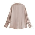 thumbnail image 3 of Aloohaidyvio Button Down Shirts for Women,Women's Fall Button Down Shirts Dress Shirts Long Sleeve Wrinkle Free Collared Work Office Blouses Chiffon Tops, 3 of 5