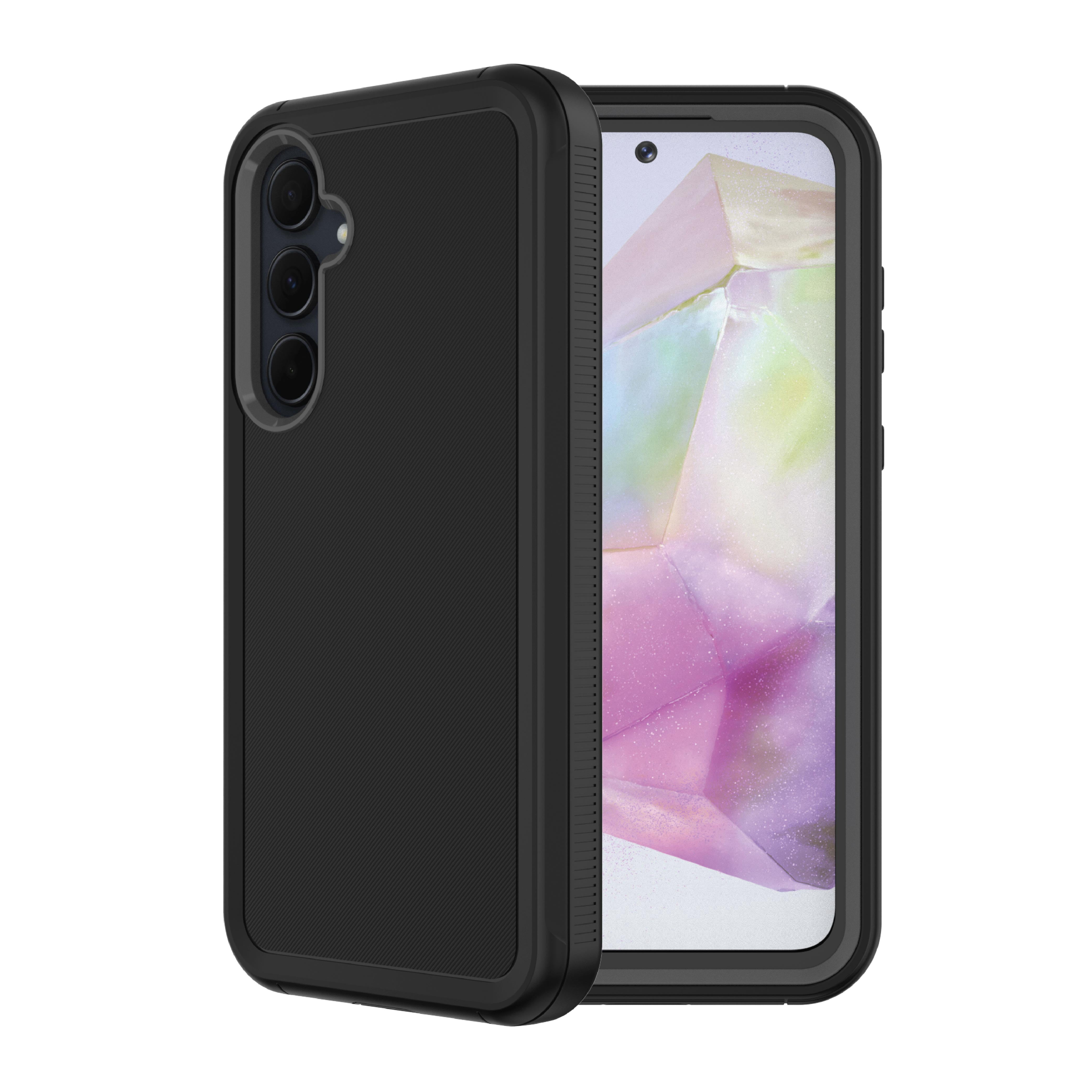 onn Rugged Phone Case for Samsung Galaxy A35 5G – Black/Gray