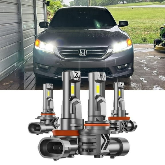 Nilight 9005/HB3 | H11/H9/H8 LED Headlight Bulbs E4S Series 200W 40000LM 6500K IP67 | 4 BULBS