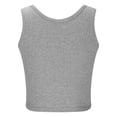 thumbnail image 6 of WEIWEN Cropped Tank Tops for Women Summer Basic Scoop Neck Button Camisole Tops Casual 2026 Sleeveless Henley Shirts Grey, M, 6 of 6