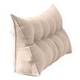 thumbnail image 1 of NAOJIE Triangular Wedge Pillow Queen,Backrest Positioning Support Cushion for Sitting in Bed,Back Rest Removable Reading Pillow Headboard Pillow Full Size(Beige,M), 1 of 3