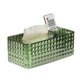 thumbnail image 1 of Boîte de rangement pour mouchoirs en tissu losange, compartiment latéral, conteneur pour serviettes, étui transparent vert, 1 of 1