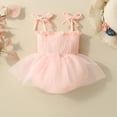 thumbnail image 6 of Preemie Newborn Infant Baby Girls Clothes Ribbed Bodysuit&nbsp; for 12-18 Months Baby Infant Baby Girl Summer Romper Dress Sleeveless Strap Mesh Tutu Skirt Backless Bodysuit, 6 of 9