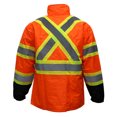 thumbnail image 4 of RK Safety RW-CLA3-TOR77 Class 3 Rain suit, Jacket, Pants High Visibility Reflective Black Bottom with X pattern(Medium), 4 of 5