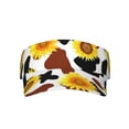 thumbnail image 3 of Balery Sunflower Cow Sport Wear Athletic Visor Sun Sports Visor Hat Visor Adjustable Cap for Women and Men (One Size), 3 of 8