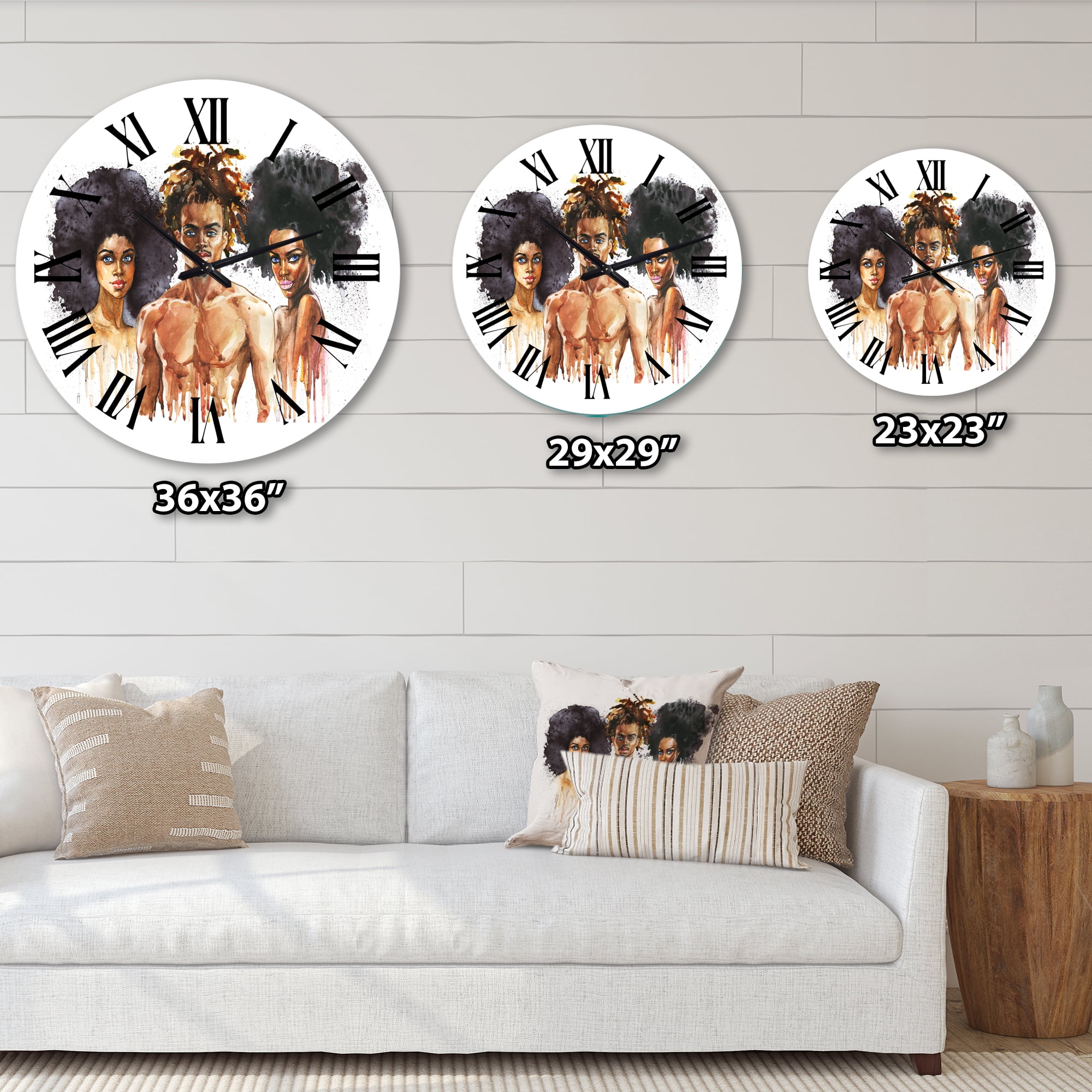 Designart 1 in Quartz Glam Wall Clock