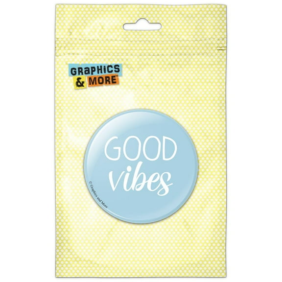 Good Vibes Light Blue Vibe Happy Kind Refrigerator Button Magnet