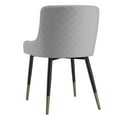 thumbnail image 5 of Modern Faux Leather and Metal Dining Chair Set of 2 Grey and Black, 5 of 5