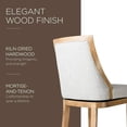 thumbnail image 6 of Maven Lane Vienna Swivel 31 Inch Tall Bar Height Stool in Weathered Oak Finish with Sand Color Fabric Upholstered Seat, 6 of 9