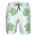 thumbnail image 4 of Kll Kawaii Frogs Men'S Casual Summer Beach Shorts Hawaiian Shorts With Pockets-Small, 4 of 9
