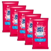 Wet Ones Wipes for Hands & Face, 20 Count Travel Pack (Pack of 5) 100 Wipes Total (Anti Bacterial)